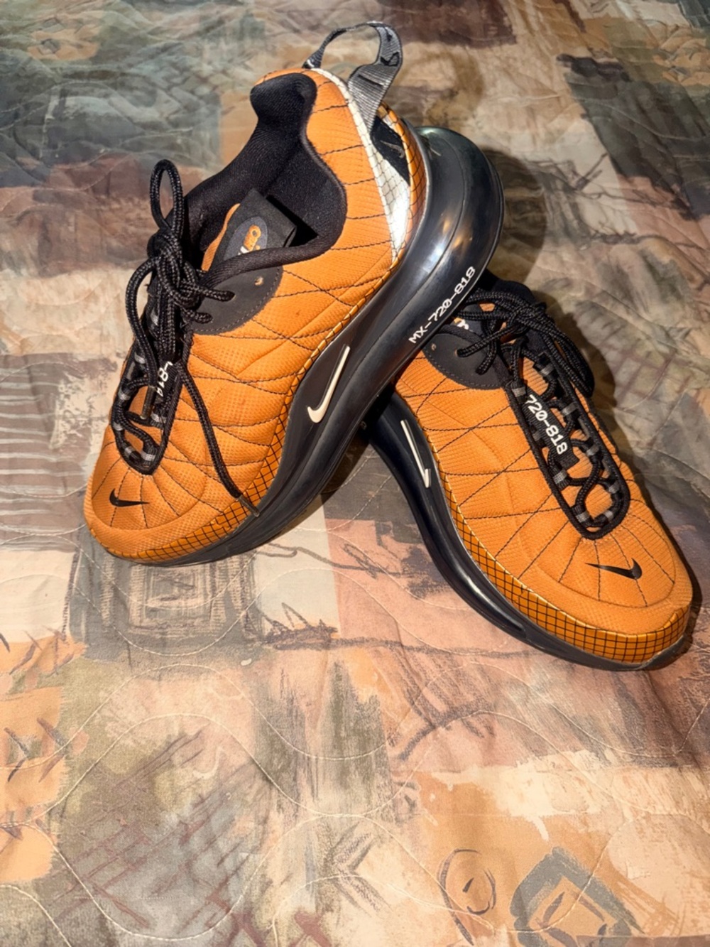 Nike  Orange and Black Air-Cushioned Sneakers